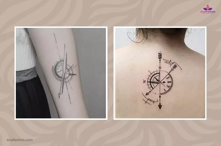 Abstract Compass Tattoo