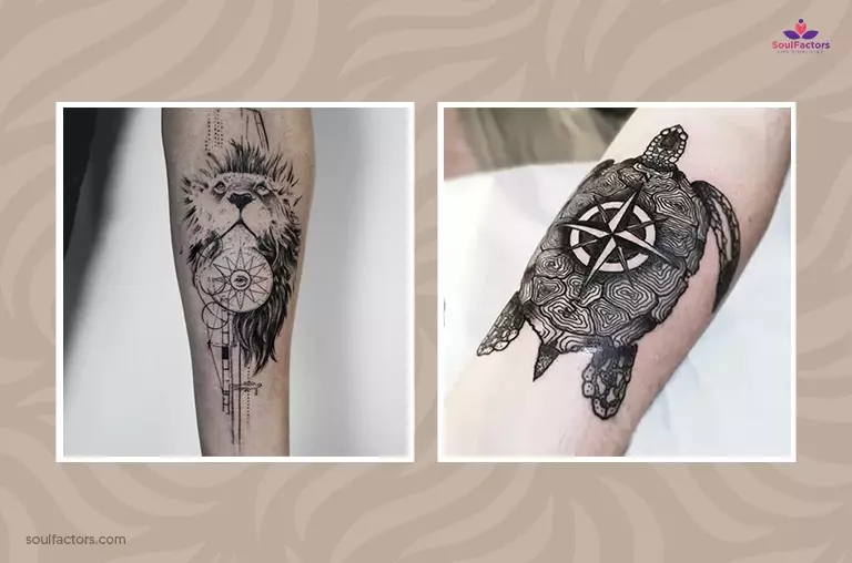 Animal Compass Tattoo
