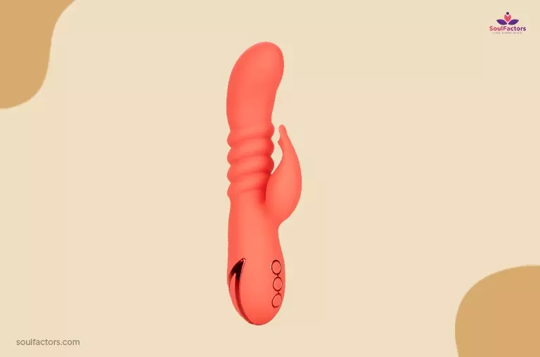 CalExotics Orange County Cutie Silicone Thrusting Rabbit Vibrator 