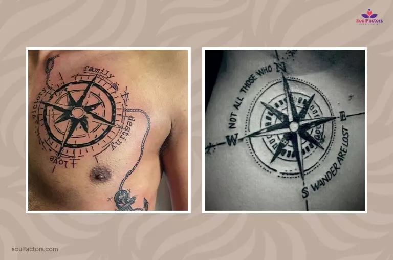 Chest Compass Tattoo