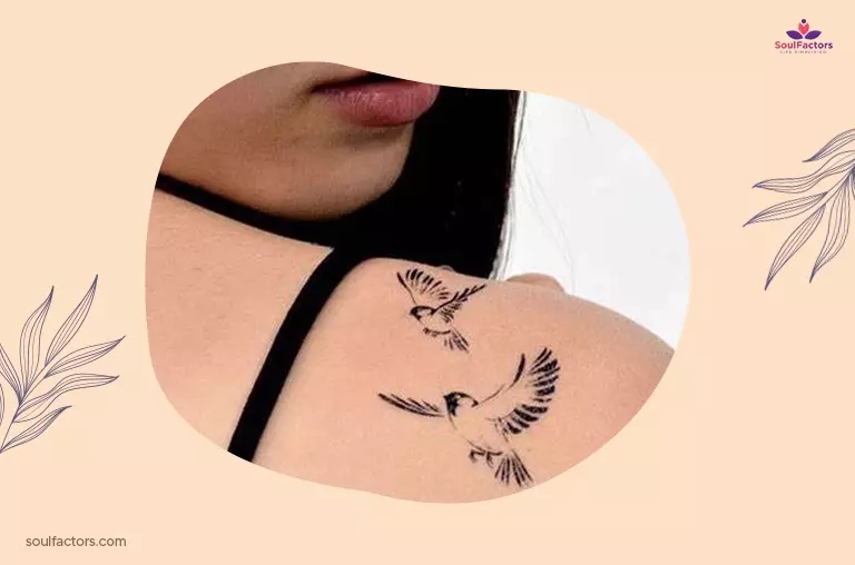 Minimalist Sparrow Tattoo Designs