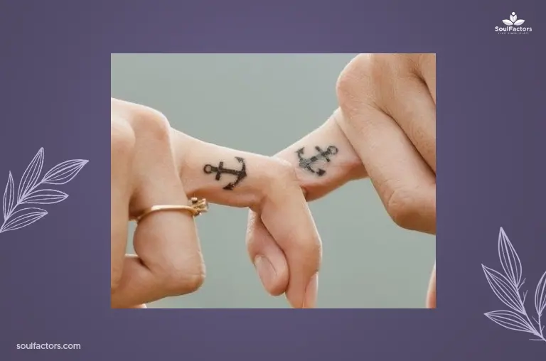 Anchor and Compass Finger Tattoo Ideas