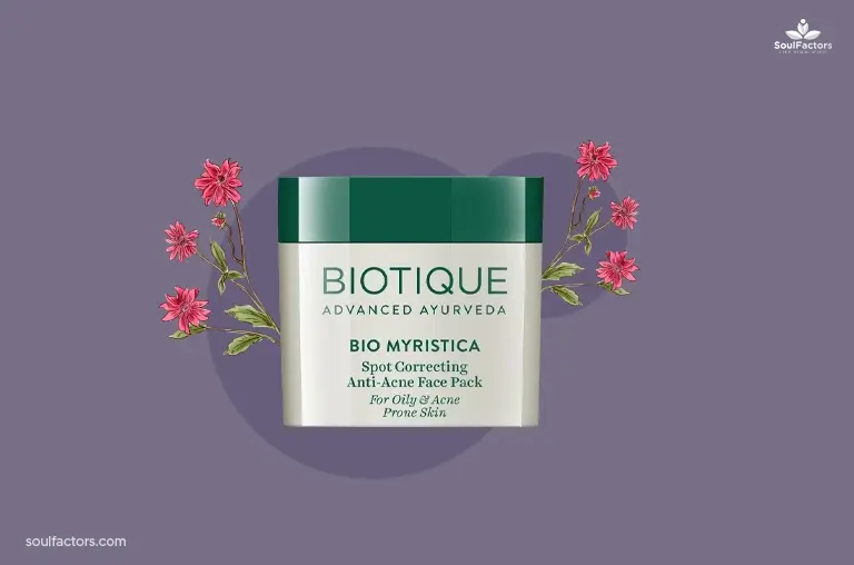 Biotique Bio Myristica Spot Correcting Anti Acne Face Pack: 