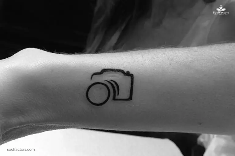 camera small tattoo