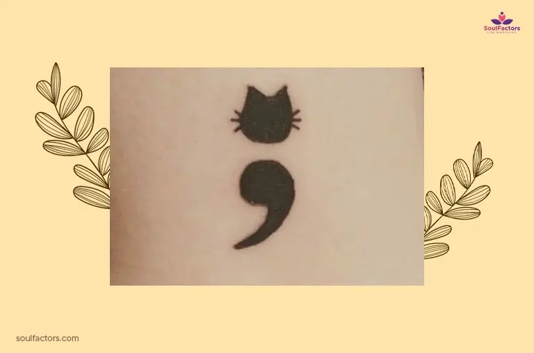 Cat Semicolon Tattoo