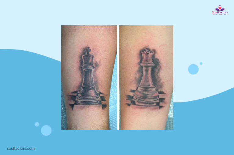 Chess Piece King And Queen On Board
