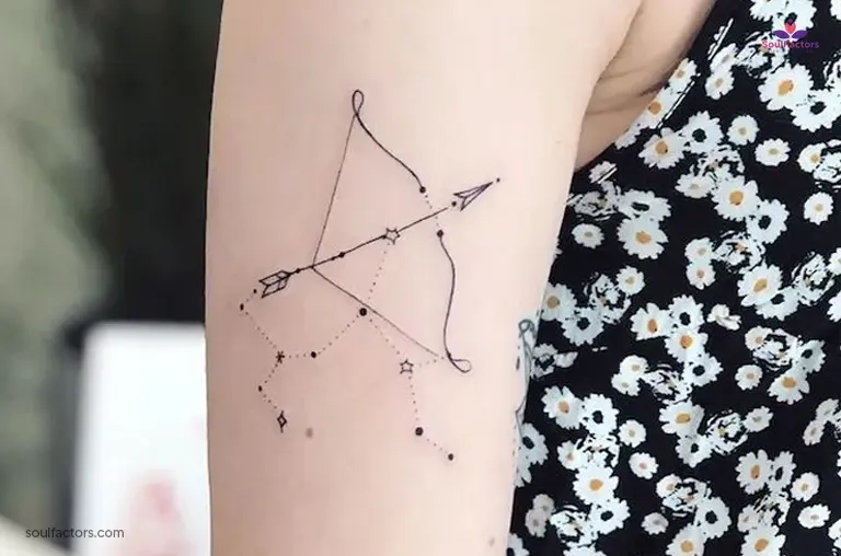 constellation and arrow tattoo