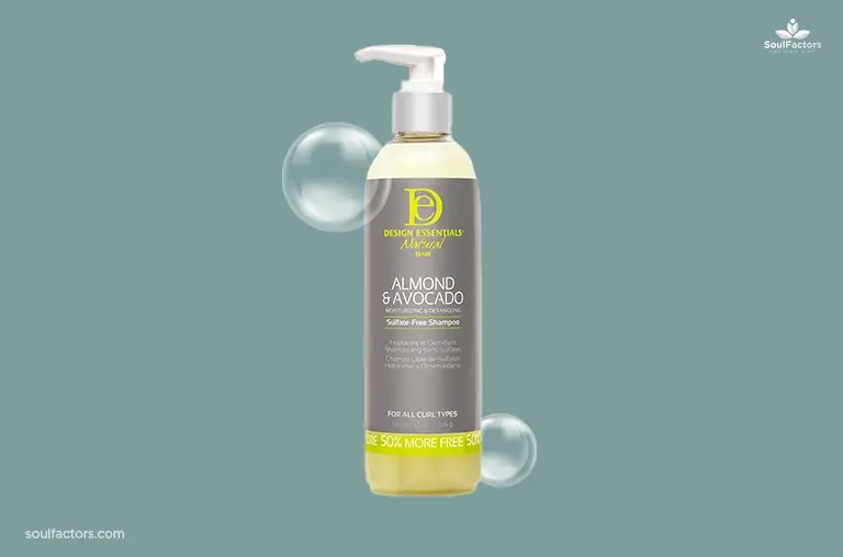 Design Essentials Natural Almond & Avocado Moisturizing & Detangling Sulfate-Free Shampoo