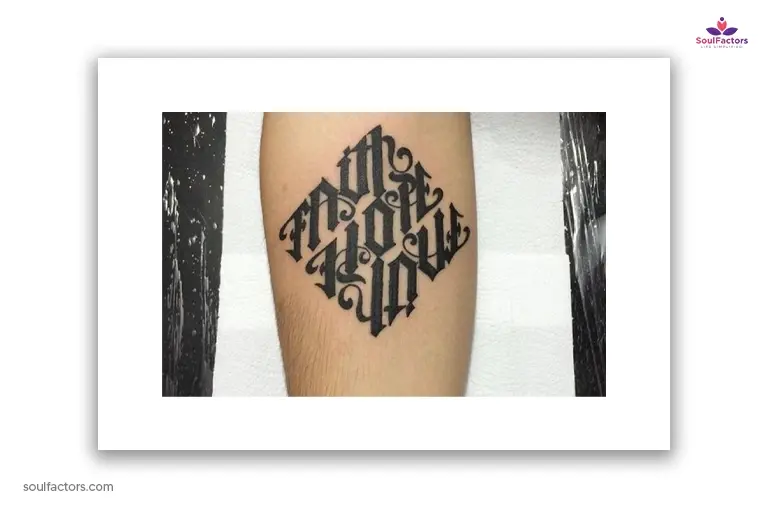 Faith hope love ambigram tattoo