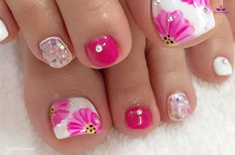 Floral Toe Nail Art Designs 