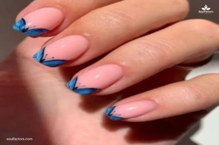 French Tip-On Butterfly Nails 