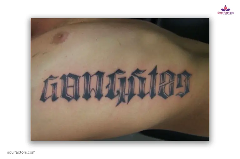Gangster Ambigram Tattoo Ideas
