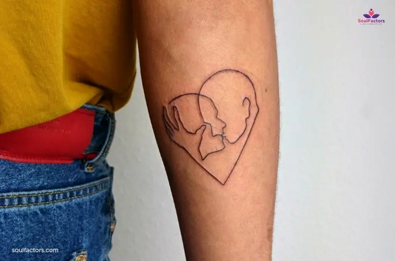 kissing-heart small tattoo design