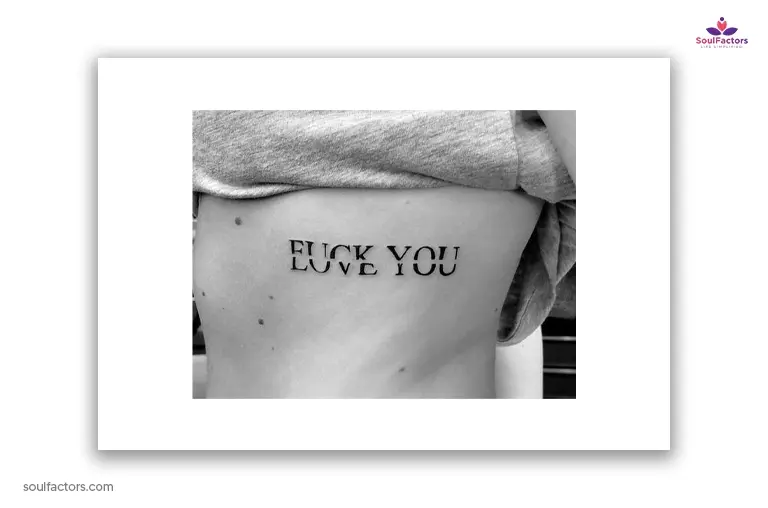 Love You — Fu** you Ambigram tattoo 