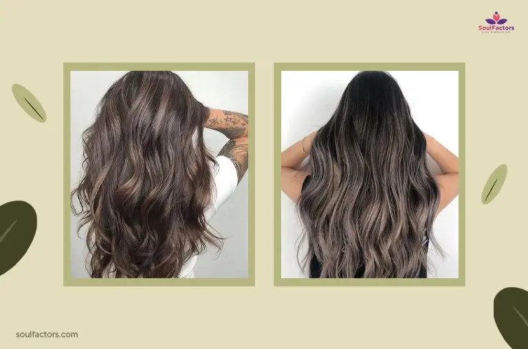 Matte Mushroom Brown Hair With Front Highlights