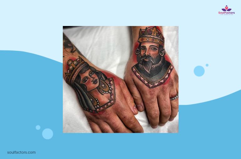 Medieval king And Queen tattoos