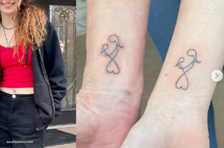 tiny mother daughter tattoo ideas