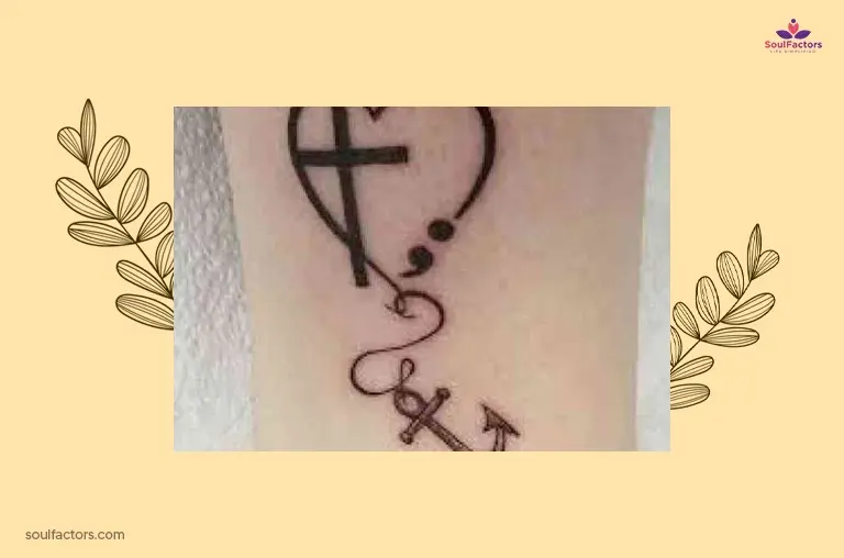 Semicolon Anchor Tattoo