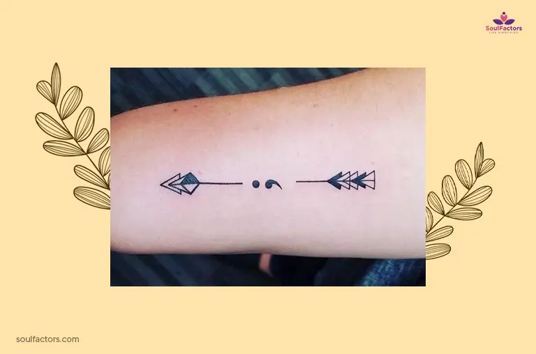 Arrow Semicolon Tattoo Ideas