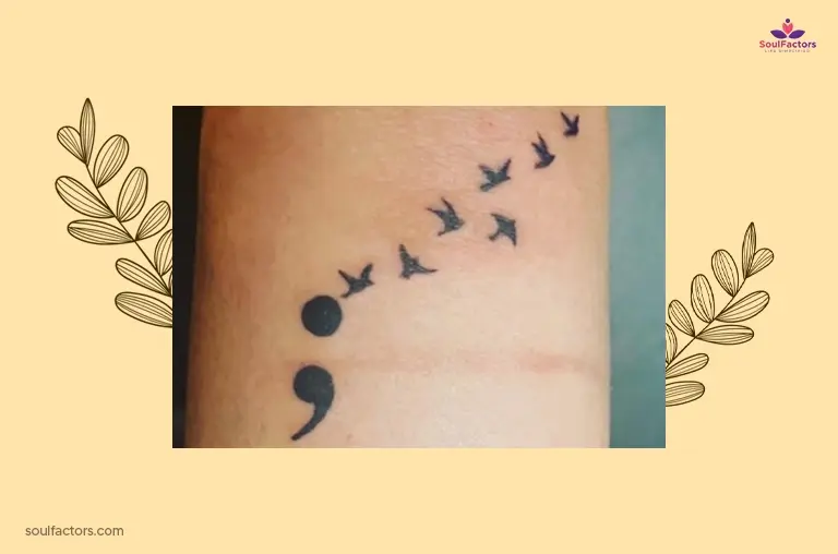 Bird Semicolon Tattoo Ideas