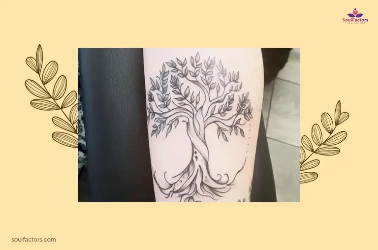 Tree Semicolon Tattoo 