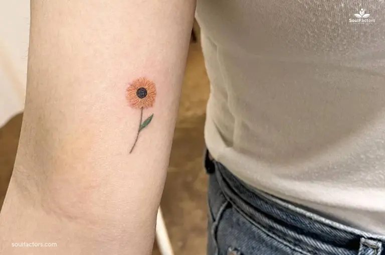 Small Sunflower tattoo
