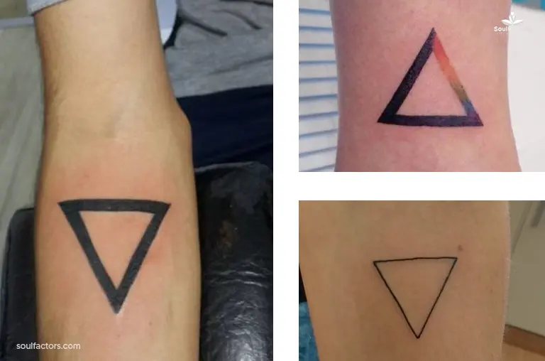 Solid Lines Triangle Tattoo Designs