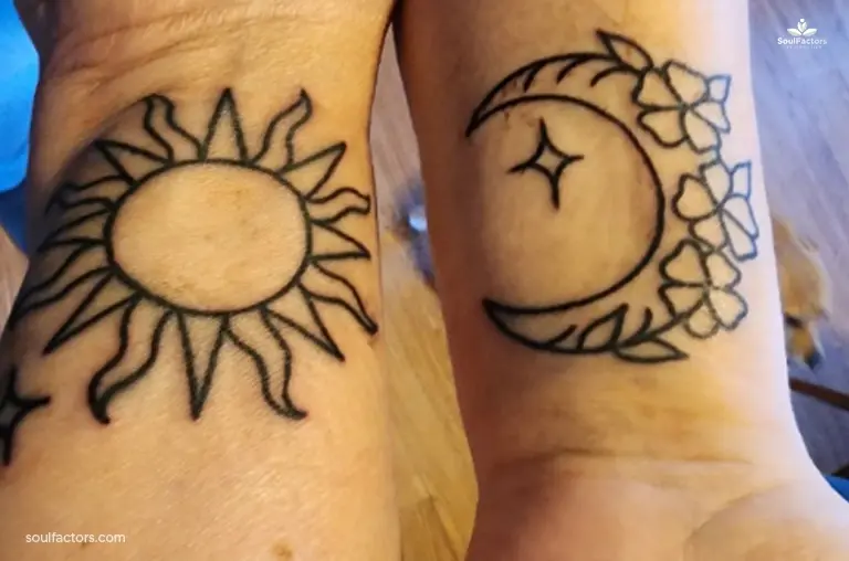ying yang mother daughter tattoo ideas