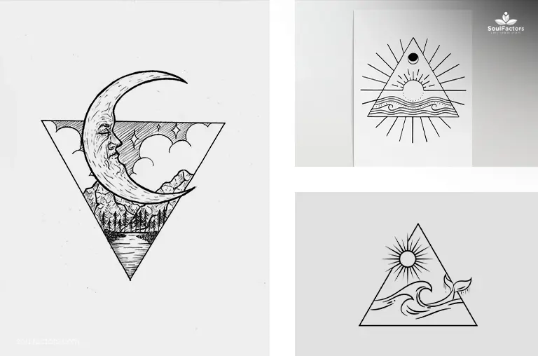 Triangle With Sun Or Moon
