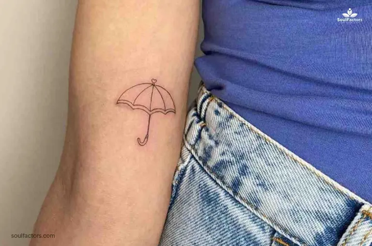 Umbrella small tattoo