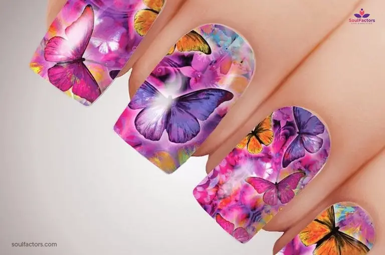  Vibrant Butterfly Nail
