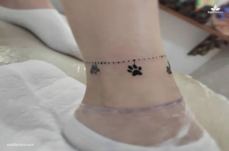 Animal Paw Ankle Tattoo Ideas