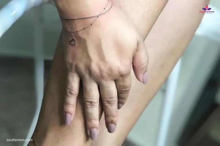 Heart Anklet Tattoo 