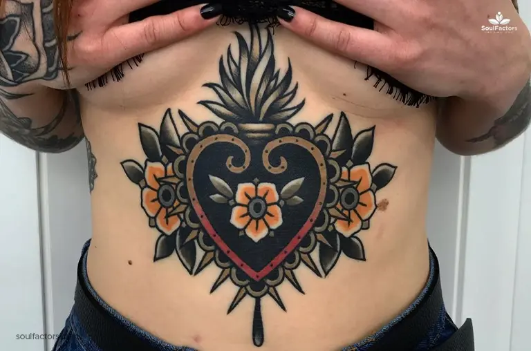 Heart Sternum Tattoo
