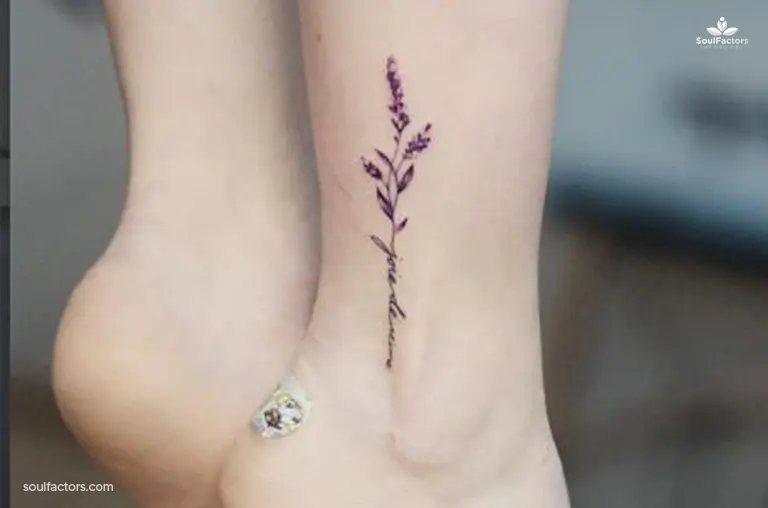 Lavender Ankle Tattoo