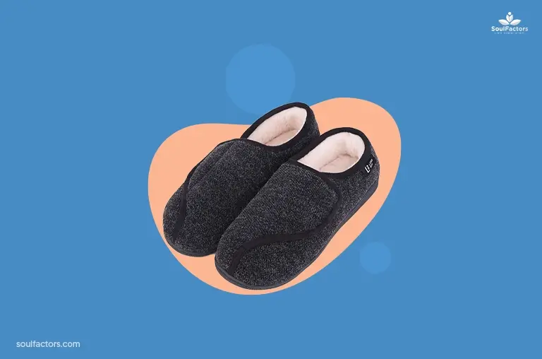  Best Shoes For Pregnancy: LongBay Women's Furry Memory Foam Diabetic Slippers