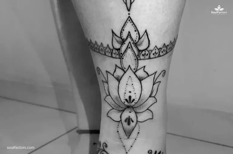 Lotus Ankle Tattoo 