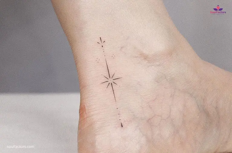 Minimalistic Star Ankle Tattoo