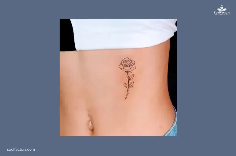  Rose Line Tattoo 