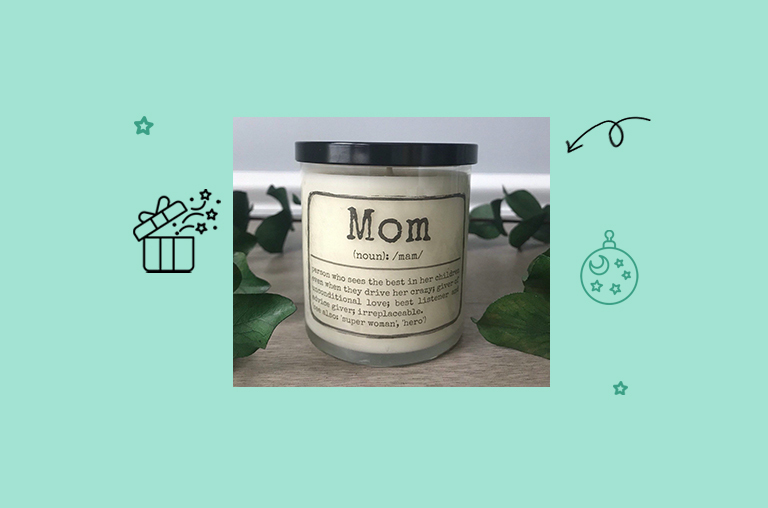 Mom Candle With Definition