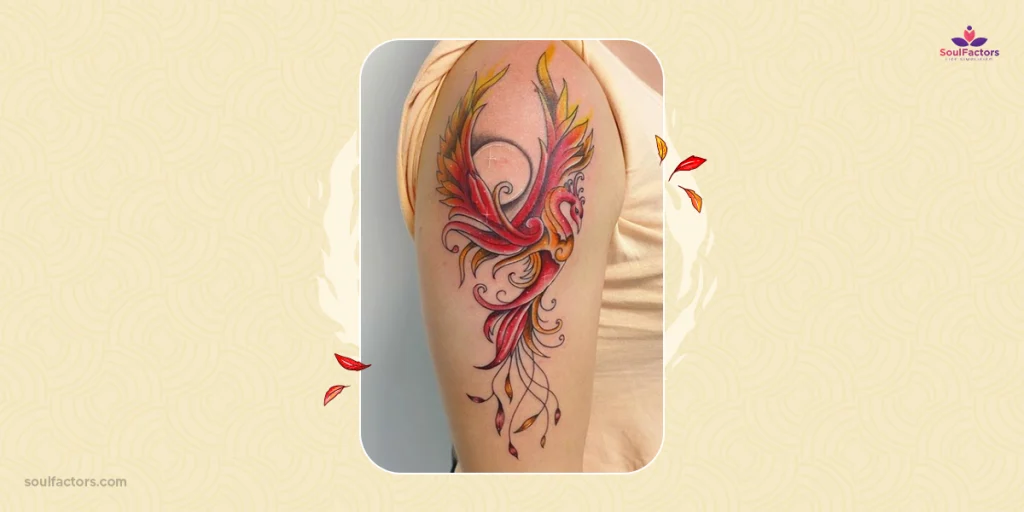 fiery phoenix tattoo