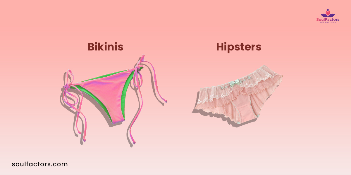 Lingerie Guide For Women: Different Types of Panties - bikinis, hipster.