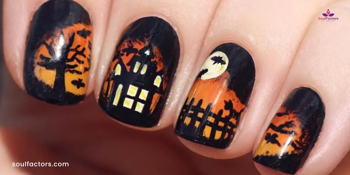 Haunted Mansions nail designs
