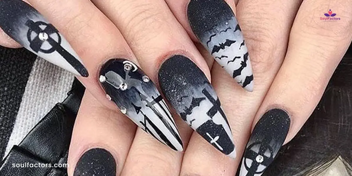 Moonlit Silhouettes on nail