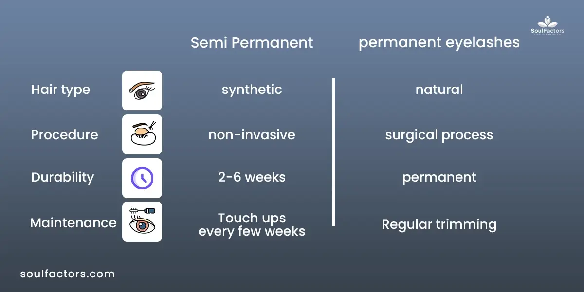 Difference Between Semi Permanent And Permanent Lashes