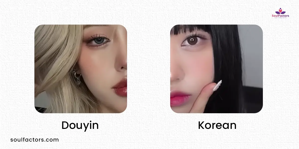What is the difference between Douyin makeup and Korean makeup?