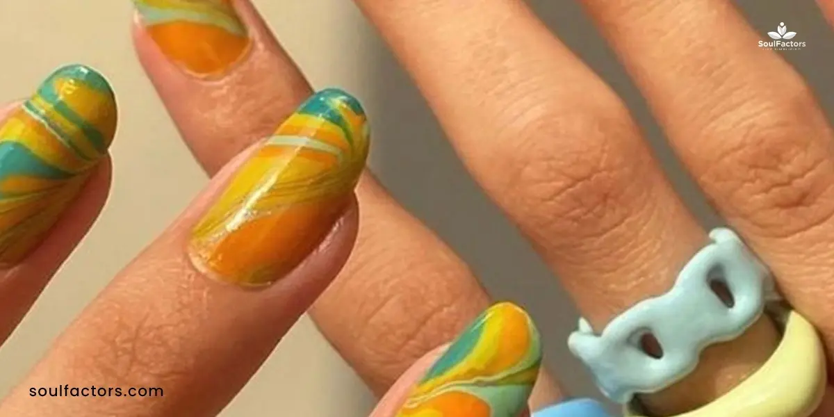 Easy Nail Designs Without Tools - Water Marble Swirls