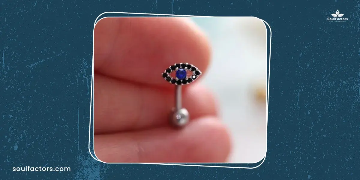 Evil Eye Belly Button Floating Ring