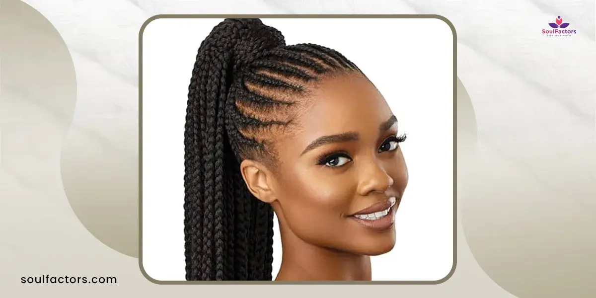 How To Style Box Braids - Wrapped Ponytail