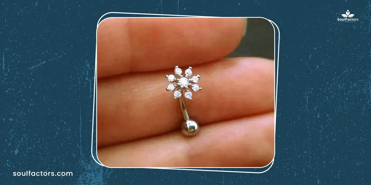 Snowflake Belly Button Floating Ring